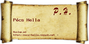 Pécs Hella névjegykártya